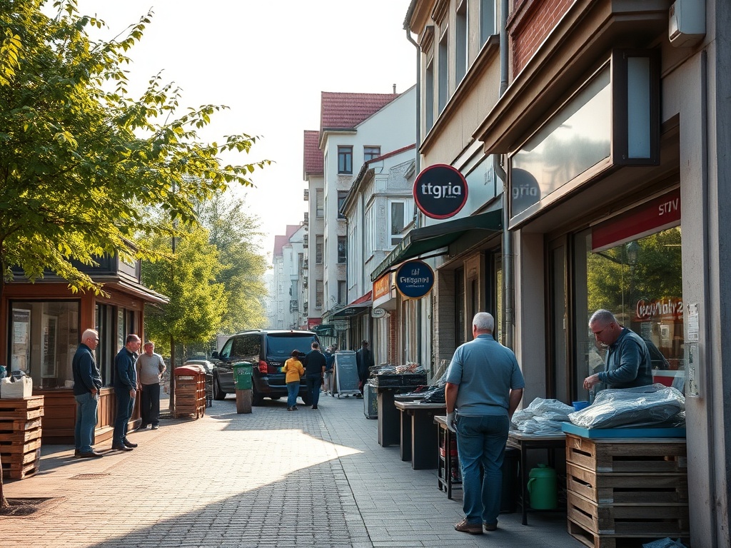 Schematyczny obrazek nowoczesnej sieci trakcyjnej z elementami wskazującymi na dofinansowanie dla Konstantynowa Łódzkiego.