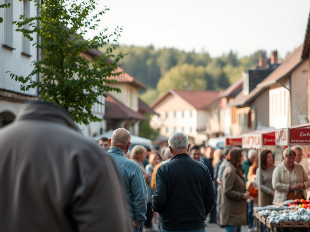 Ilustracja symbolizująca Dzień Ziemi z elementami charakterystycznymi dla Konstantynowa Łódzkiego.